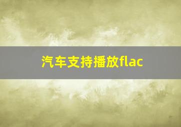 汽车支持播放flac