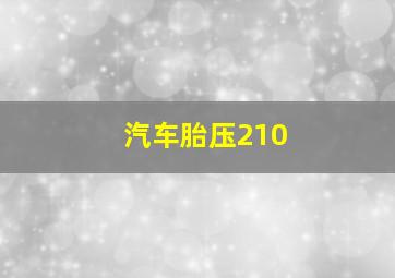 汽车胎压210