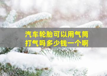 汽车轮胎可以用气筒打气吗多少钱一个啊