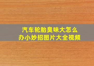 汽车轮胎臭味大怎么办小妙招图片大全视频