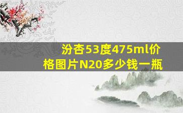 汾杏53度475ml价格图片N20多少钱一瓶