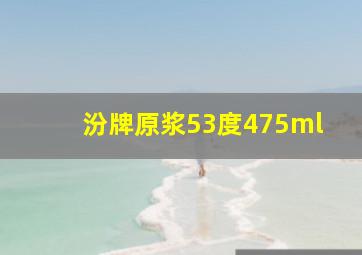 汾牌原浆53度475ml