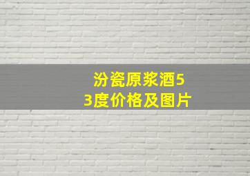 汾瓷原浆酒53度价格及图片