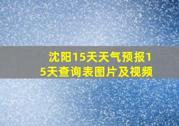 沈阳15天天气预报15天查询表图片及视频