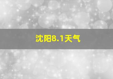 沈阳8.1天气