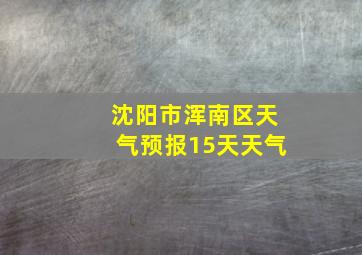 沈阳市浑南区天气预报15天天气