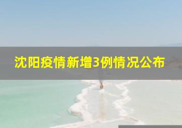 沈阳疫情新增3例情况公布