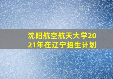 沈阳航空航天大学2021年在辽宁招生计划