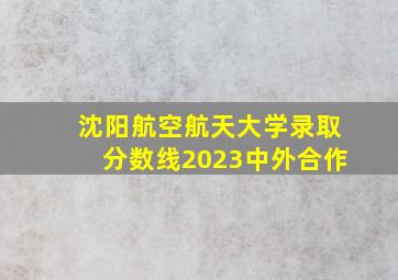 沈阳航空航天大学录取分数线2023中外合作