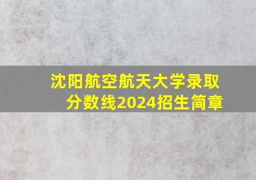 沈阳航空航天大学录取分数线2024招生简章