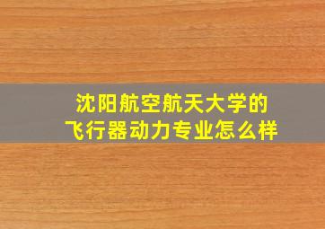 沈阳航空航天大学的飞行器动力专业怎么样