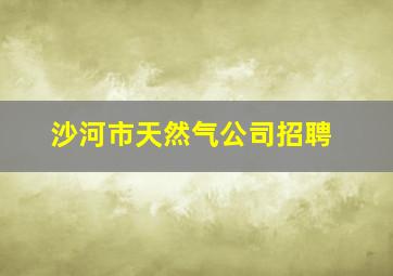 沙河市天然气公司招聘