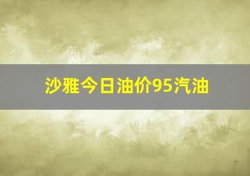 沙雅今日油价95汽油