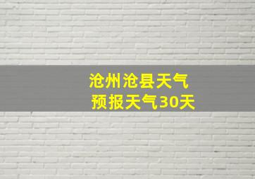 沧州沧县天气预报天气30天