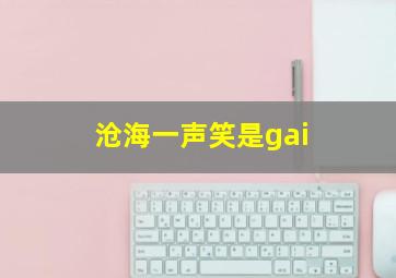 沧海一声笑是gai