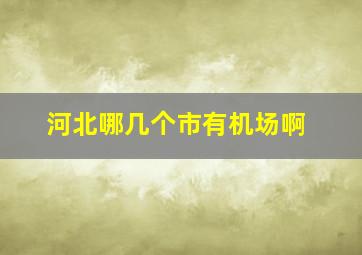 河北哪几个市有机场啊