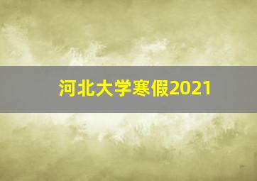 河北大学寒假2021