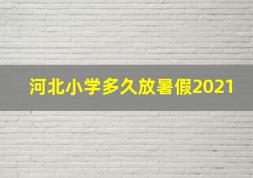 河北小学多久放暑假2021