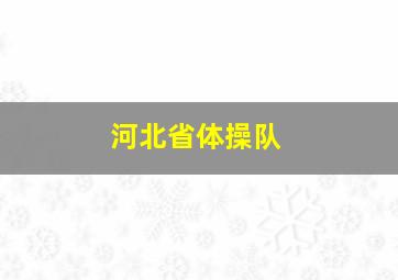 河北省体操队