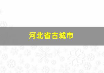 河北省古城市