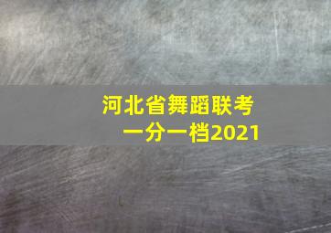 河北省舞蹈联考一分一档2021