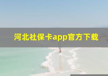 河北社保卡app官方下载