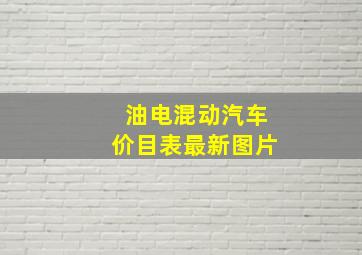 油电混动汽车价目表最新图片