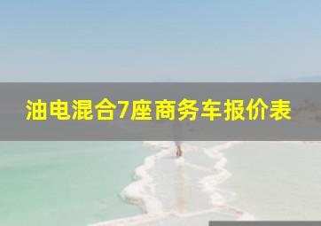 油电混合7座商务车报价表