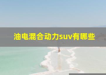 油电混合动力suv有哪些