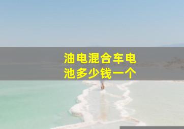 油电混合车电池多少钱一个