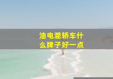 油电混轿车什么牌子好一点