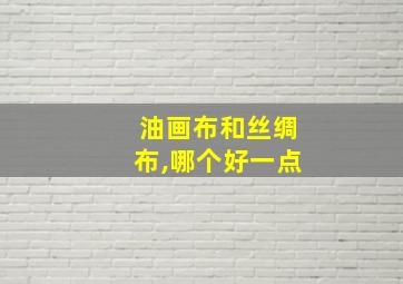 油画布和丝绸布,哪个好一点