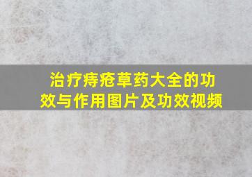 治疗痔疮草药大全的功效与作用图片及功效视频