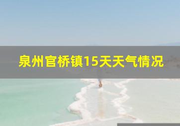 泉州官桥镇15天天气情况