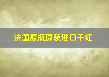 法国原瓶原装进口干红