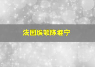 法国埃顿陈继宁