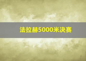 法拉赫5000米决赛