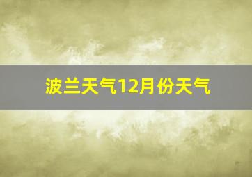 波兰天气12月份天气