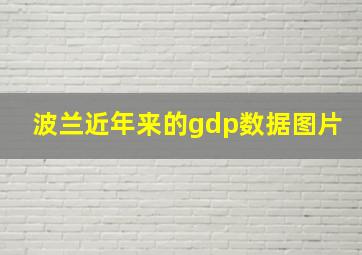 波兰近年来的gdp数据图片