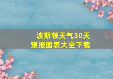 波斯顿天气30天预报图表大全下载