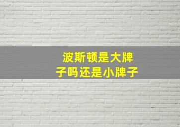 波斯顿是大牌子吗还是小牌子