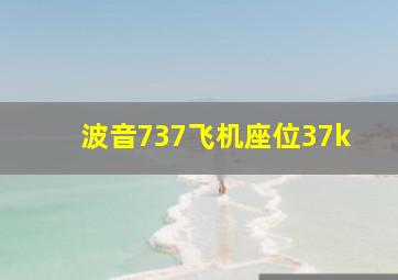 波音737飞机座位37k