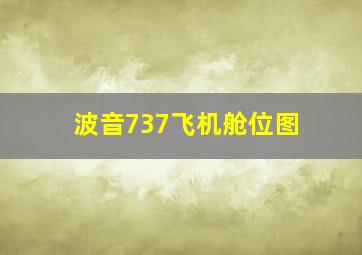 波音737飞机舱位图