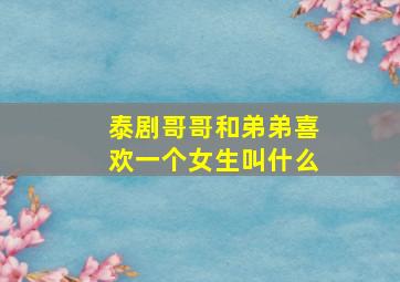 泰剧哥哥和弟弟喜欢一个女生叫什么