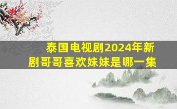 泰国电视剧2024年新剧哥哥喜欢妹妹是哪一集