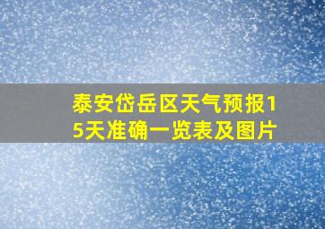 泰安岱岳区天气预报15天准确一览表及图片