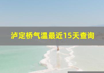 泸定桥气温最近15天查询