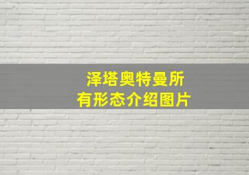 泽塔奥特曼所有形态介绍图片