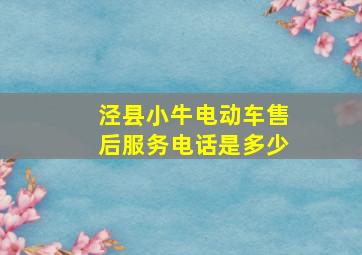 泾县小牛电动车售后服务电话是多少