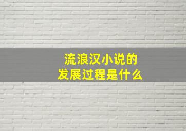 流浪汉小说的发展过程是什么